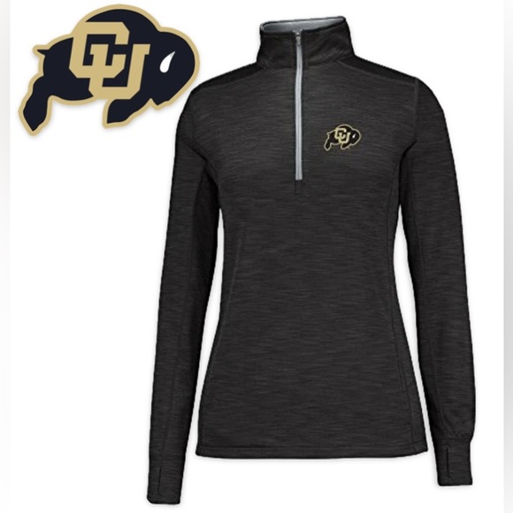 NWT [J America] Courtside Poly Fleece 1/4 Zip Pullover Black/Cement Women’s XL - Picture 1 of 10